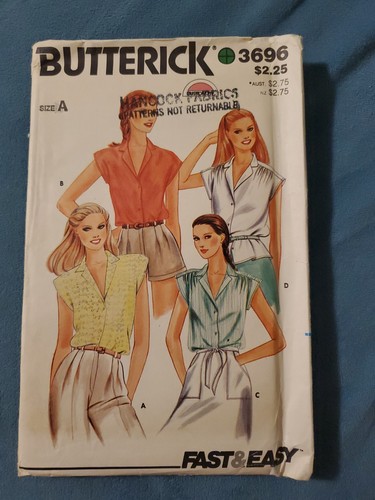 Butterick 3696 blouse sewing - butterick,