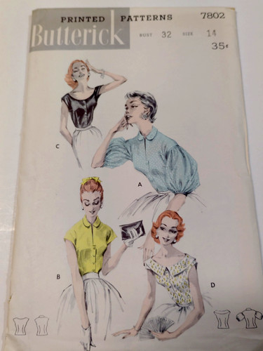 Butterick 7802 shirt - butterick, blouse