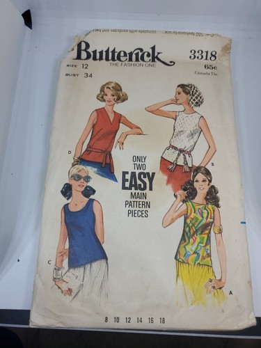 Butterick 3318 pattern blouse - butterick,