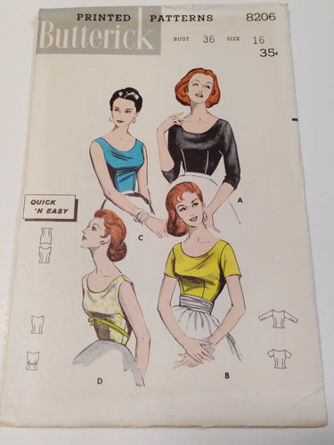 Butterick 8206 shirt blouse - 8206,